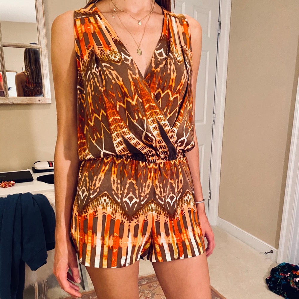 Fun orange and yellow romper